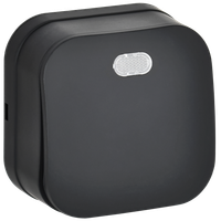 GLORY Выключатель 1-клавишный для открытой установки с индикацией 10А ВС20-1-1-ХЧм черный матовый IEK (IEK) EVH11-K02M-10