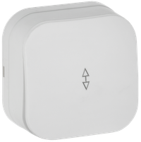 GLORY Выключатель 1-клавишный для открытой установки проходной 10А ВСп10-1-0-ХБм белый матовый IEK (IEK) EVH12-K01M-10