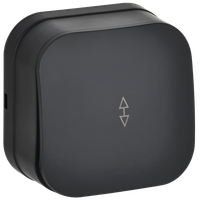 GLORY Выключатель 1-клавишный для открытой установки проходной 10А ВСп10-1-0-ХЧм черный матовый IEK (IEK) EVH12-K02M-10