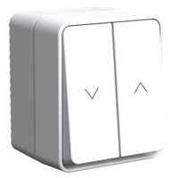 ATLASDESIGN PROFI IP54 2-клавишный ВЫКЛЮЧАТЕЛЬ ДЛЯ ЖАЛЮЗИ, 2хсх.4, БЕЛЫЙ (Systeme Electric) ATN540119
