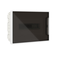 Щиток 12 мод встраиваемый FRAME ЩРв-П-12, белый, с тонированной дверцей, с 2  шинами PEN на 6 и 8 отв. F12B1WD DKC (DKC)