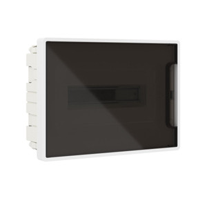 Щиток 12 мод встраиваемый FRAME ЩРв-П-12, белый, с тонированной дверцей, с 2  шинами PEN на 6 и 8 отв. F12B1WD DKC (DKC)