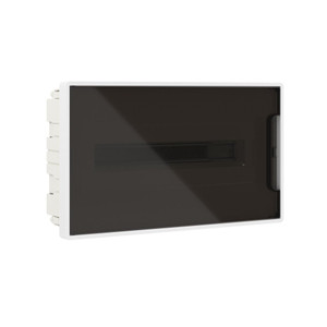 Щиток 18 мод встраиваемый FRAME ЩРв-П-18, белый, с тонированной дверцей, с 2  шинами PEN на 8 и 10 отв. F18B1WD DKC (DKC)