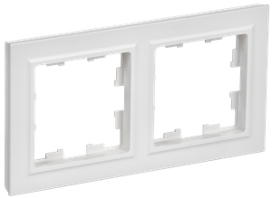 BRITE Рамка 2-местная РУ-2-БрАБ арктический белый IEK (IEK) BR-M22-K91