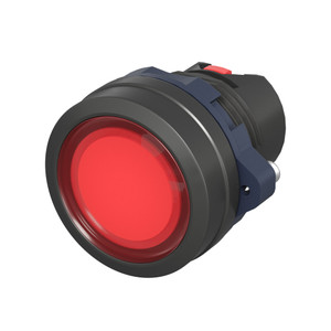 Головка кнопки плоская прозрачная без фиксации, красная (DKC) M22P-FMLRP