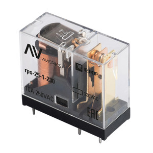 Реле промежуточное РП slim 25/1 10A 230В AC AVERES (EKF) rps-25-1-230