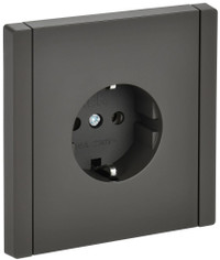 FORTE&PIANO Розетка 1-местная с заземлением без защитных шторок винтовое крепление 16А FP316 серый IEK (IEK) FP-R11-16-K03