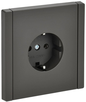 FORTE&PIANO Розетка 1-местная с заземлением без защитных шторок винтовое крепление 16А FP316 серый IEK (IEK) FP-R11-16-K03