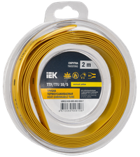 Трубка термоусадочная ТТУ нг-LS 10/5 желтая (2м/упак) IEK (IEK) UDR12-010-005-002-K05-T