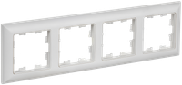 BRITE Рамка 4-местная РУ-4-БрАБ арктический белый/белый IEK (IEK) BR-M42-12-K91