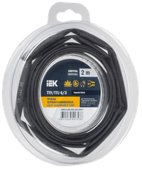 Трубка термоусадочная ТТУ нг-LS 6/3 черная (2м/упак) IEK (IEK) UDR12-006-003-002-K02-T