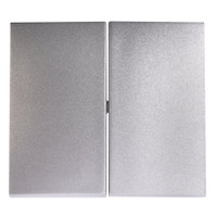 Лицевая панель для выключателя 2-клавишного алюминий VALENA (IEK) 770252