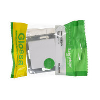 GLOSSA Кнопка нажимная в рамку белый схема 1 (Systeme Electric) GSL000115