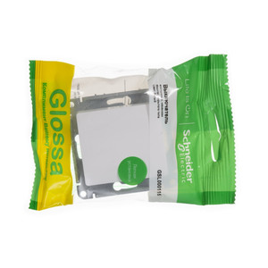 GLOSSA Кнопка нажимная в рамку белый схема 1 (Systeme Electric) GSL000115