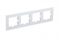 Рамка четырехпостовая ATLASDESIGN NATURE, МАТОВОЕ ОРГАНИЧЕСКОЕ СТЕКЛО БЕЛЫЙ (Systeme Electric) ATN330104