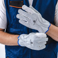 Перчатки из натуральной кожи FСN29 серый цвет. Размер 11 (Delta Plus) FCN2911