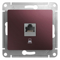 GLOSSA Розетка компьютерная RJ45 категория 5E баклажановый (Systeme Electric) GSL001181K