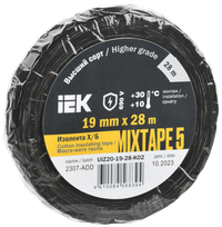 MIXTAPE 5 Изолента Х/Б 19мм 28м IEK (IEK) UIZ20-19-28-K02