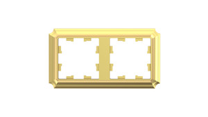 ATLASDESIGN ANTIQUE 2-постовая рамка, универсальная, ЗОЛОТО (Systeme Electric) ATN101602