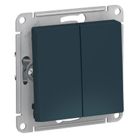 Переключатель двухклавишный ATLASDESIGN схема 6 10АХ механизм изумруд (Systeme Electric) ATN000865