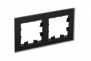 Рамка двухпостовая ATLASDESIGN NATURE, МАТОВОЕ ОРГАНИЧЕСКОЕ СТЕКЛО ЧЕРНЫЙ (Systeme Electric) ATN331002