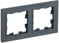BRITE Рамка 2 поста РУ-2-БрГ графит (IEK) BR-M22-K53