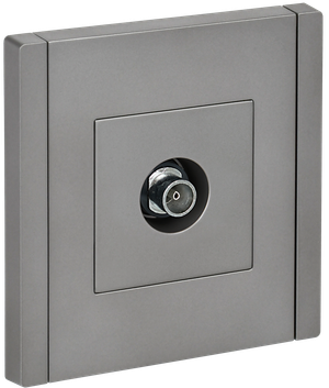 FORTE&PIANO Розетка TV оконечная FP528 сталь IEK (IEK) FP-A10-O-K46