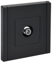FORTE&PIANO Розетка TV проходная FP129 черный IEK (IEK) FP-A10-P-K02