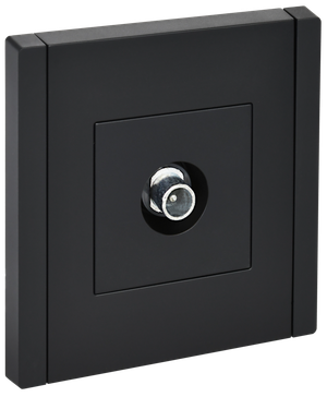 FORTE&PIANO Розетка TV проходная FP129 черный IEK (IEK) FP-A10-P-K02