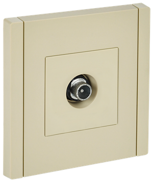 FORTE&PIANO Розетка TV проходная FP429 ваниль IEK (IEK) FP-A10-P-K10