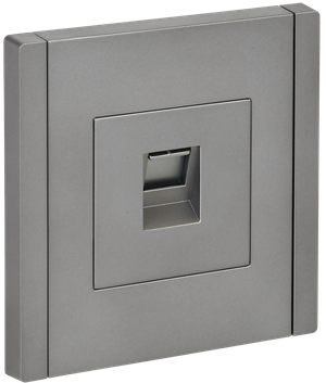 FORTE&PIANO Розетка компьютерная RJ45 кат.5E FP532 сталь IEK (IEK) FP-K10-1-K46