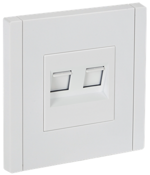 FORTE&PIANO Розетка компьютерная двойная RJ45 кат.5E FP233 белый IEK (IEK) FP-K20-1-K01