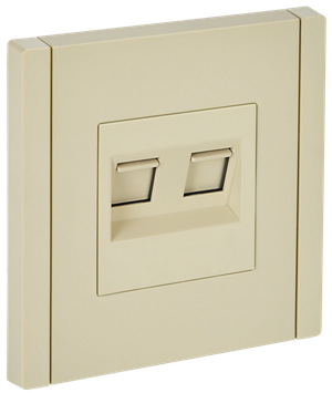 FORTE&PIANO Розетка двойная RJ11+RJ45 кат.5E FP435 ваниль IEK (IEK) FP-KT20-O-1-K10
