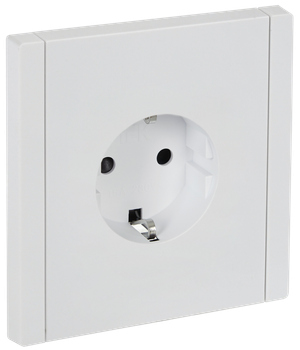FORTE&PIANO Розетка 1-местная с заземлением с защитными шторками безвинтовое крепление 16А FP213 белый IEK (IEK) FP-R14-16-1-K01