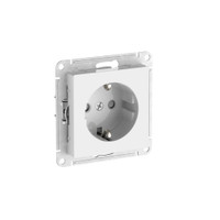 ATLASDESIGN РОЗЕТКА с заземлением со шторками, 16А, быстрозажимные клеммы, БЕЛЫЙ (Systeme Electric) ATN000145S