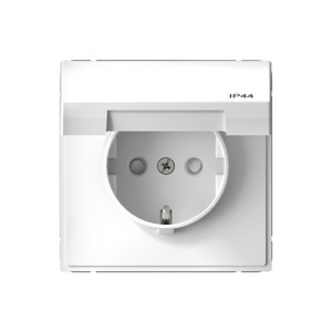 ARTGALLERY РОЗЕТКА с заземлением со шторками с    крышкой 16А, IP44, механизм, быстрозажимные       клеммы, белый (Systeme Electric) GAL440146S