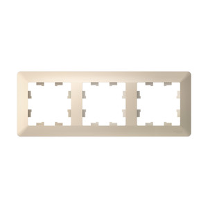 ATLASDESIGN AIR 3-постовая РАМКА, БЕЖЕВЫЙ/дымчатый белый (Systeme Electric) ATN220203