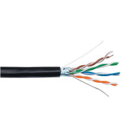 Витая пара СORDLINE F/UTP 5e Сu 4х2х0.48 PE OUT MID черный 305м (Cordline) CL-CuO5E04UF-048SO-LDPE-BL-305