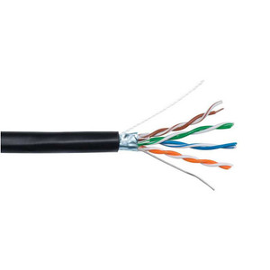 Кабель витая пара СORDLINE F/UTP 5e Сu 4х2х0.51 PE OUT PROF черный 305м (Cordline) CL-CuO5E04UF-051SO-LDPE-BL-305