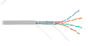 Кабель витая пара СORDLINE F/UTP 5e Сu 4х2х0.48 PVC IN MID серый 305м (Cordline) CL-CuI5E04UF-048SO-PVC-GY-305