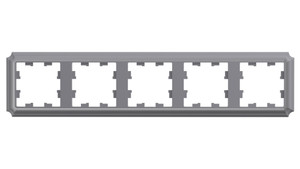 ATLASDESIGN ANTIQUE 5-постовая рамка, универсальная, СТАЛЬ (Systeme Electric) ATN100905