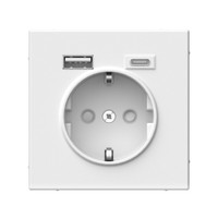 ARTGALLERY розетка 16А с 2 USB A+C, 5В/2,4А/3,0А, 2х5В/1,5А, механизм, лотос (Systeme Electric) GAL001332