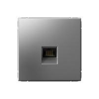 ARTGALLERY РОЗЕТКА компьютерная RJ45, кат. 5е, механизм, СТАЛЬ (Systeme Electric) GAL000983