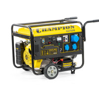 Генератор GG7501E (6/6,5кВт 15лс 25л 12В 83,3кг, электро стартер, счетчик, колеса) (CHAMPION)