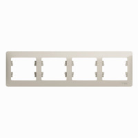 GLOSSA рамка 4-постовая горизонтальная молочный (Systeme Electric) GSL000904