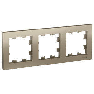 Рамка трехпостовая ATLASDESIGN универсальная шампань (Systeme Electric) ATN000503