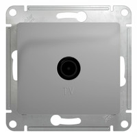 GLOSSA Розетка телевизионная TV проходная в рамку 4дБ алюминий (Systeme Electric) GSL000392