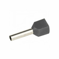 Наконечник-гильза двойная с изолир.фланцем 4 кв.мм серый (НШВИ2) (DKC) IFD2-4-12GR