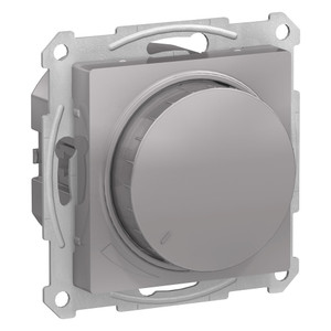 ATLASDESIGN СВЕТОРЕГУЛЯТОР (диммер) повор-нажим, LED, RC, 400Вт, мех., АЛЮМИНИЙ (Systeme Electric) ATN000323