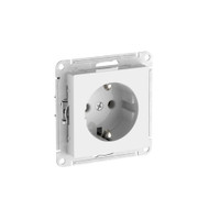 ATLASDESIGN РОЗЕТКА с заземлением, 16А, быстрозажимные клеммы, БЕЛЫЙ (Systeme Electric) ATN000143S